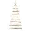 vidaXL Christmas Tree with 80 LEDs Natural 150 cm Solid Ash Wood