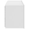 vidaXL TV Wall Cabinet with LED Lights White 80x35x41 cm