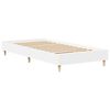 vidaXL Bed Frame No Mattress White 90x190 cm Single Engineered Wood