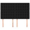 vidaXL Headboard Black 144x5x118/128 cm Fabric