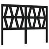 vidaXL Bed Headboard | Black | Solid pine wood | Standard size for queen bed