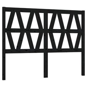 vidaXL Bed Headboard | Black | Solid pine wood | Standard size for queen bed