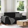 vidaXL Loveseat Sofa Black 180x77x82 cm Fabric