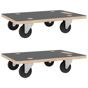 vidaXL Transport Trolleys 2 pcs Rectangular 50x35x11,5 cm 250 kg