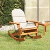 vidaXL Adirondack Rocking Chair with Cushions Solid Wood Acacia