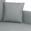 vidaXL 4 Piece Sofa Set with Pillows Light Grey Fabric