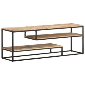 vidaXL TV Cabinet | Brown | Rough Mango Wood | 130 cm | TV Cabinet | Rectangular