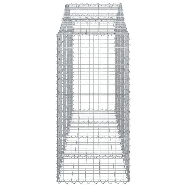 vidaXL Arched Gabion Basket 200x50x100/120 cm Galvanised Iron