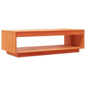 vidaXL Coffee Table Wax Brown 110x50x33.5 cm Solid Wood Pine