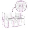 vidaXL Garden Outdoor Chairs 152 x 63 x 89 cm Solid Teak Wood