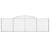 vidaXL Arched Gabion Baskets 6 pcs 300x30x80/100 cm Galvanised Iron