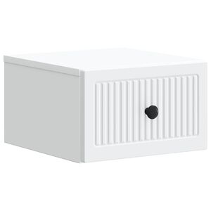 vidaXL Wall-Mounted Bedside Cabinet White 33 x 34.5 x 20 cm