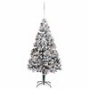 vidaXL Artificial Christmas Tree with 300 LEDs with Stand White 180 cm