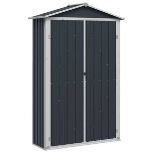 vidaXL Garden Shed Anthracite 116x45x175 cm Galvanised Steel