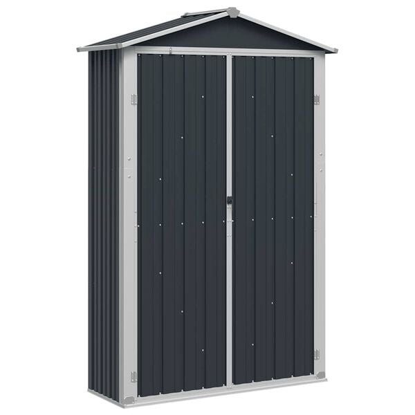 vidaXL Garden Shed Anthracite 116x45x175 cm Galvanised Steel