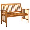 vidaXL Garden Bench with Cushion 119 cm Solid Acacia Wood
