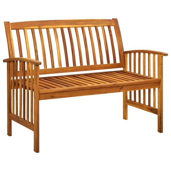 vidaXL Garden Bench with Cushion 119 cm Solid Acacia Wood