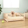 vidaXL Dog Bed 75.5 x 55.5 x 28 cm Natural