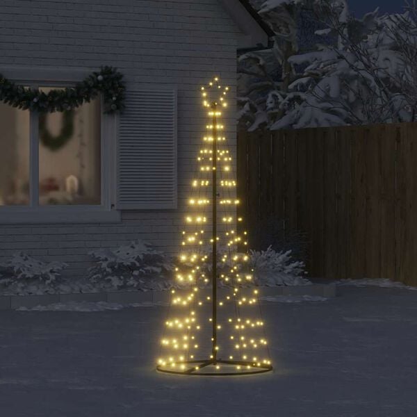 vidaXL LED Christmas Tree 200 LEDs Warm White 180 cm