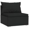 vidaXL 4 Piece Garden Lounge Set with Cushions Black Poly Rattan