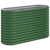 vidaXL Garden Raised Bed Galvanised Steel 114x40x68 cm Green