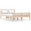 vidaXL Bed Frame without Mattress Solid Wood 135x190 cm Double Double