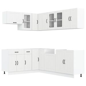vidaXL 11 Piece Kitchen Cabinet Set "Lucca" White Engineered Wood