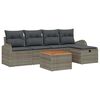 vidaXL Garden Sofa Set 6 pcs Grey Poly rattan