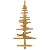 vidaXL Wooden Christmas Tree with Stand Brown 90 cm Solid pine wood