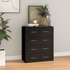 vidaXL Sideboard with 4 Drawers 60x30.5x71 cm Black