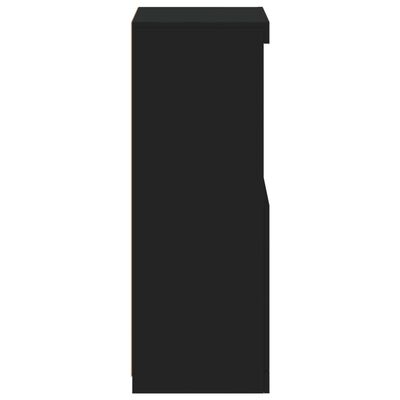 vidaXL Sideboard with LED Lights Black 41x37x100 cm