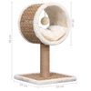 vidaXL Cat Tree with Top Tunnel and Toy 56 cm Seagrass
