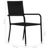 vidaXL Garden Dining Chairs 4 pcs Stackable Black Poly Rattan