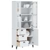vidaXL Highboard VIKEN White 80x40x190 cm Solid Wood Pine