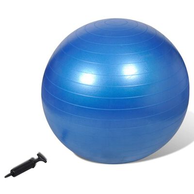 65cm Balance Stability Ball for Yoga Fitness & Exercise With Pump Blue