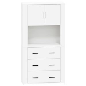 vidaXL Highboard | White | Engineered wood | Highboard | Rectangular