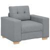 vidaXL Sofa 3 pcs Light Grey Fabric