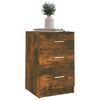 vidaXL Bed Cabinet Smoked Oak 40x40x63 cm Engineered Wood