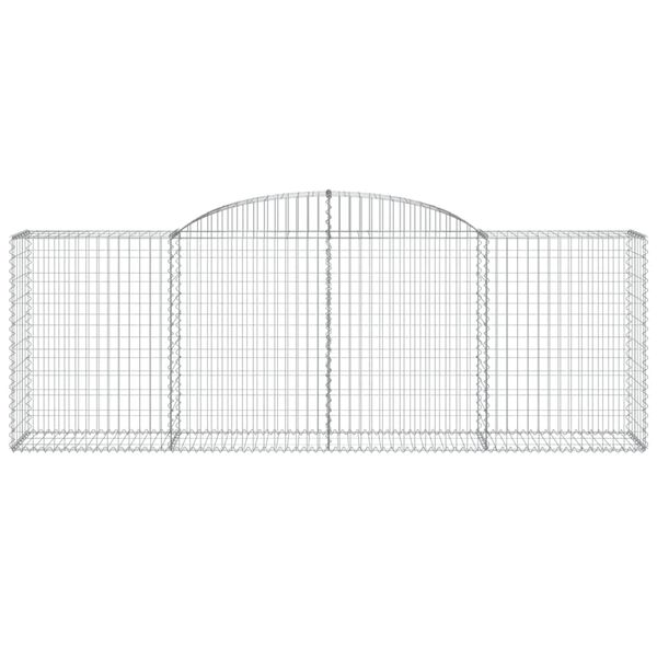 vidaXL Arched Gabion Baskets 5 pcs 300x50x100/120 cm Galvanised Iron