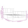 vidaXL Metal Bed Frame without Mattress with Footboard Black 107x203cm