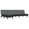 vidaXL L-shaped Sofa Bed Dark Grey 255x140x70 cm Fabric