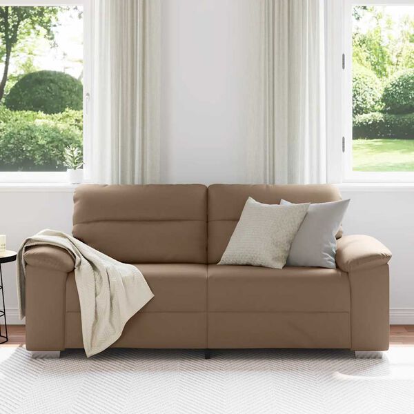 vidaXL 2-Seater Sofa&nbsp;Cappuccino 180x81x84 cm Faux Leather