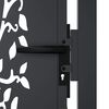 vidaXL Garden Gate Anthracite 100x75 cm Steel Tree Design