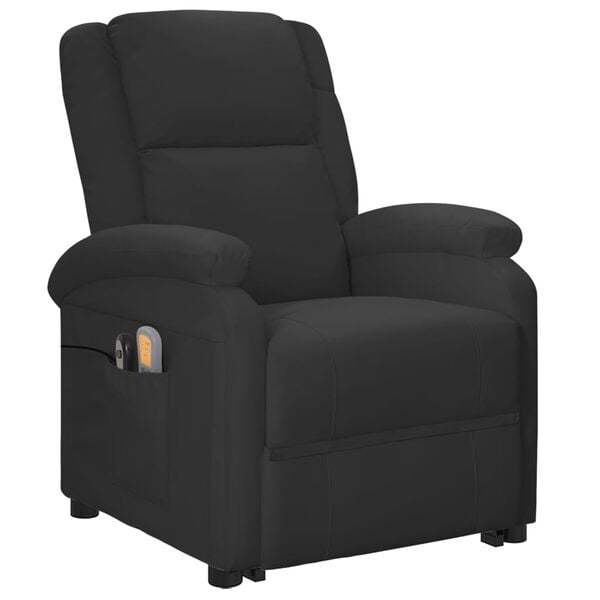 vidaXL Stand up Massage Chair Black Faux Leather