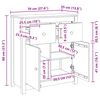 vidaXL Sideboard 70x35x80 cm Solid Wood Pine