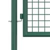 vidaXL Fence Gate Steel 100x200 cm Green