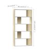 vidaXL Book Cabinet/Room Divider White and Sonoma Oak 80x24x159 cm Engineered Wood