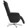 vidaXL Massage Recliner Chair with Footrest Black Faux Leather
