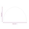 vidaXL Fireplace Glass Plate Half Round 800x500 mm