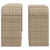vidaXL Storage Shelves 2 pcs Beige Poly Rattan